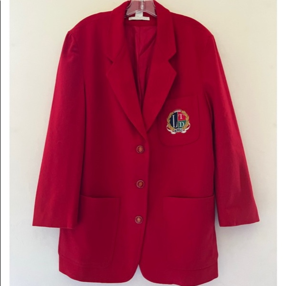 Unworn Vintage The Limited red embroidered blazer - Size L - Circa 90’s - Unworn